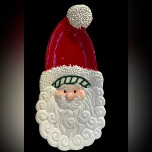 Fitz And Floyd Stocking Stuffers  Series Santa Server Plate